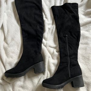 Black tall boots